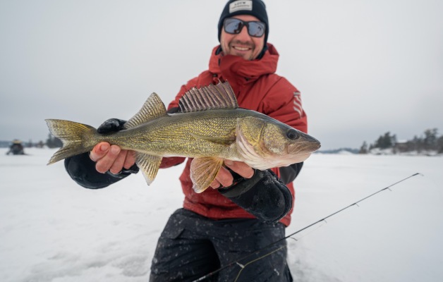 Jeff Gustafson ice fishing